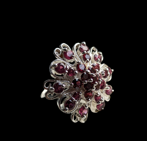 inel argint 925-rhodolit