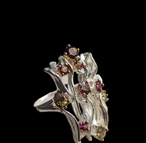 inel argint 925-turmalina