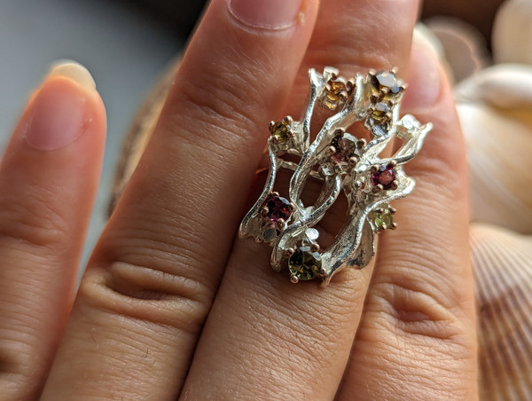 inel argint 925-turmalina