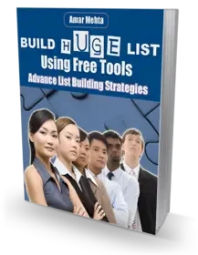 Build Huge Lists Using Free Tools digital ebook cover