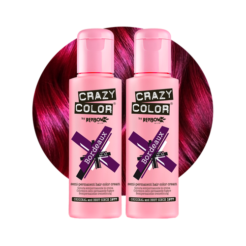 Crazy Color Semi-Permanent Hair Dye Bordeaux Bottle Swatch