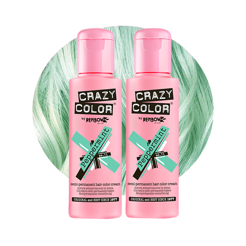 Crazy Color Semi Permanent Hair Dye Peppermint Bottle Swatch