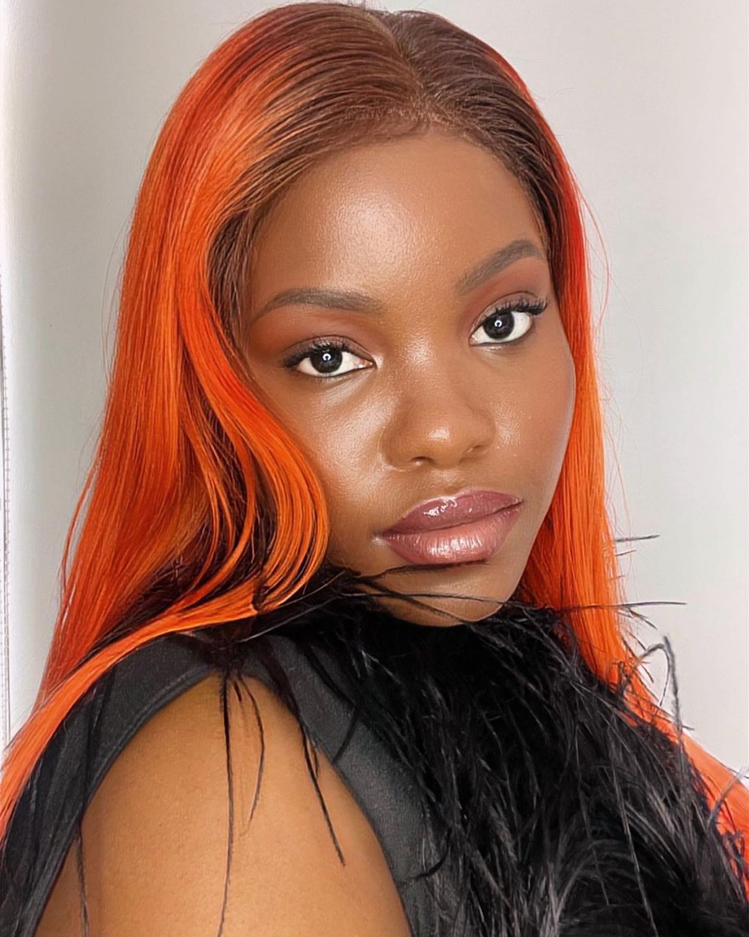 orange hair on dark skin