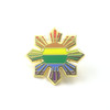 Philippines rainbow sun enamel pin