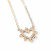 Philippine heart sun necklace in 14k rose gold