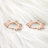 Solid rose gold Araw earrings