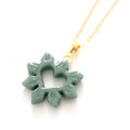 Gold Philippines heart sun jade necklace