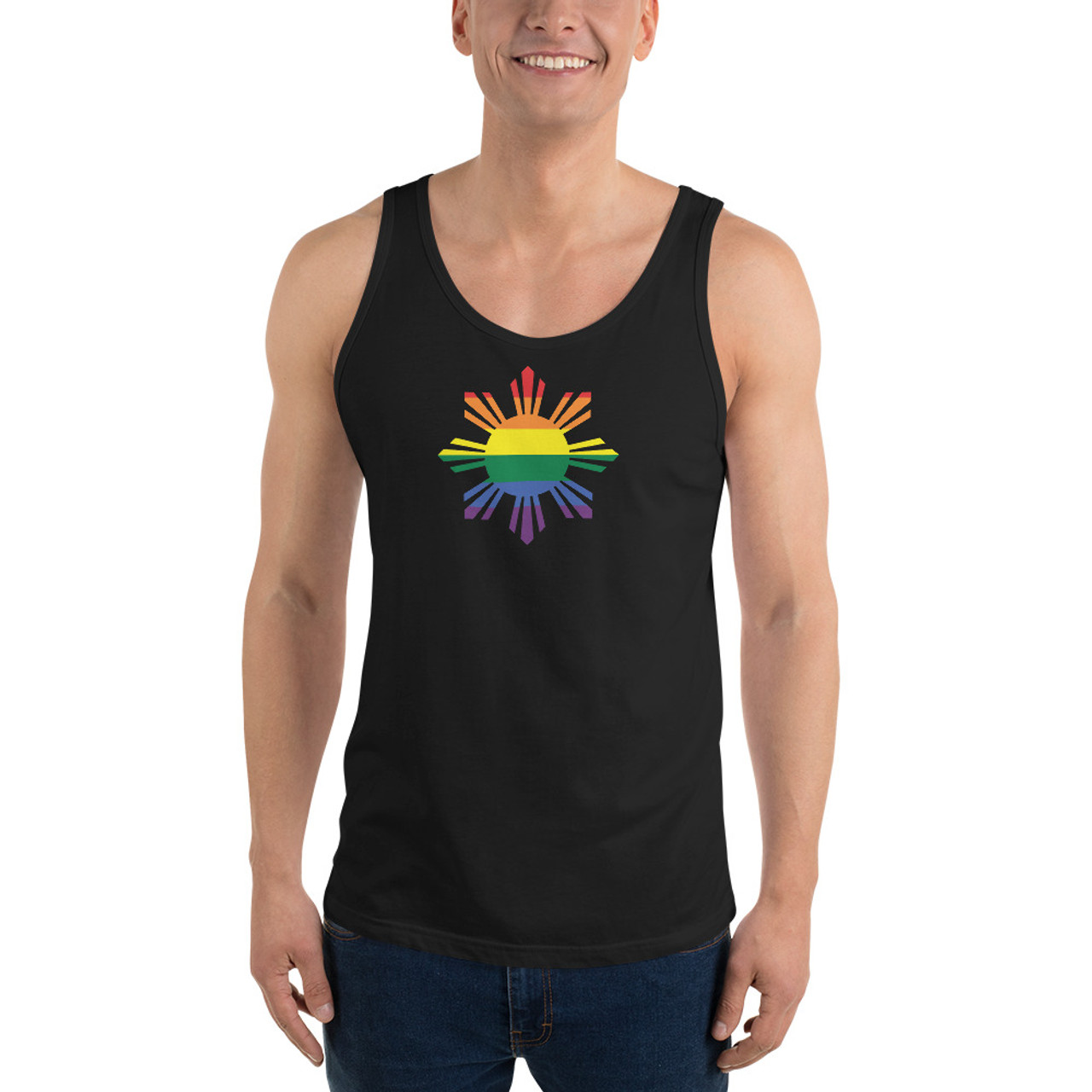 Gay Rainbow Pride Philippine sun tank top