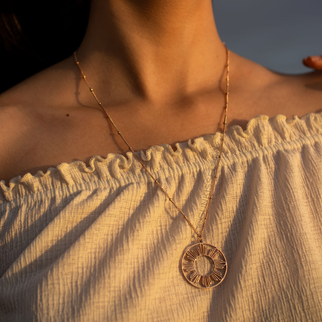 Gold Necklace Sun Pendant | Moon Sun Necklace Vintage | Necklace Sun Gold  Stainless - Necklace - Aliexpress