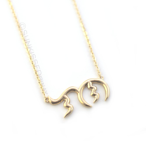 Baybayin name necklace in solid 14k Gold Lana