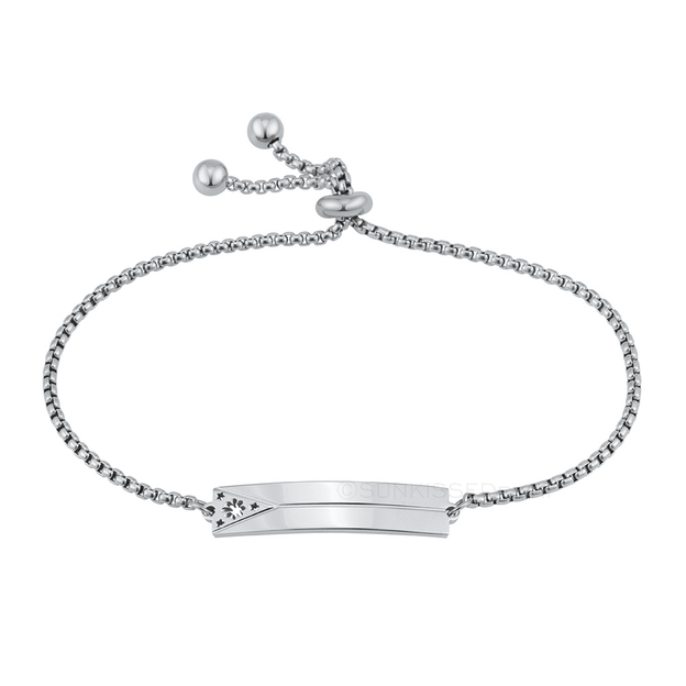 Silver Philippines flag bracelet