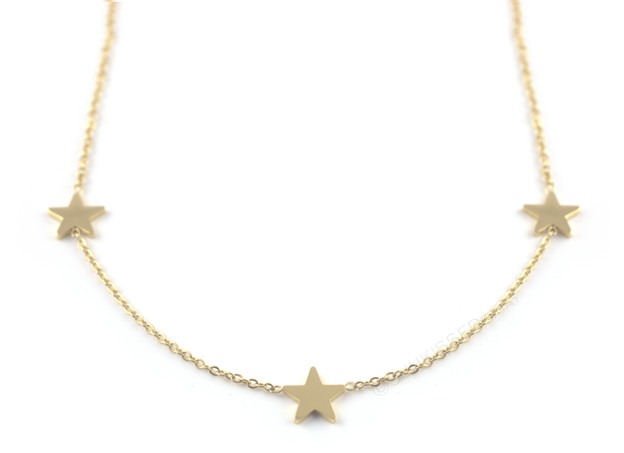 Gold 3 Star necklace