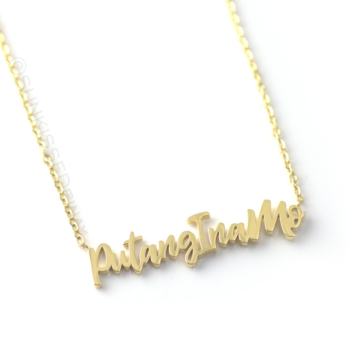 Gold Putanginamo charm necklac