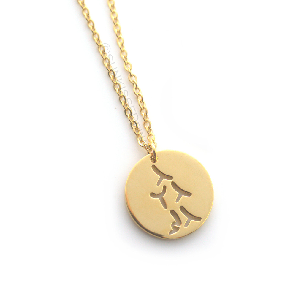 Kapampangan Kulitan necklace in Gold