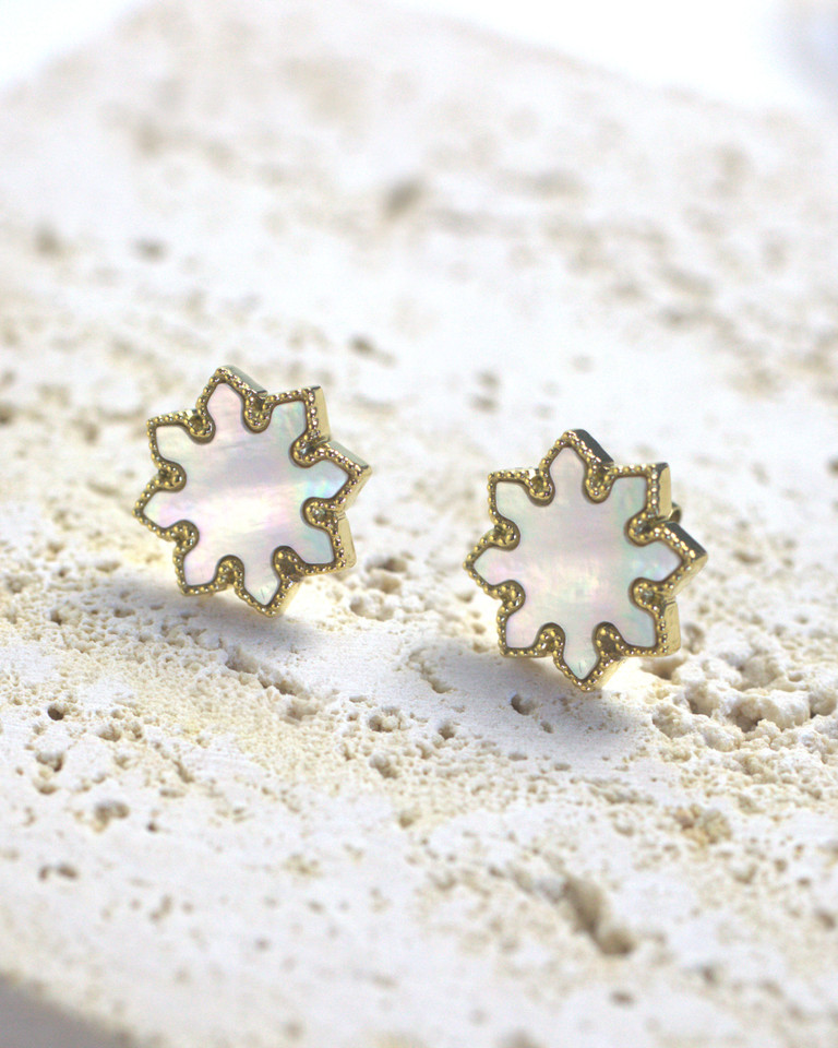 Solaris Earrings in Mother of Pearl