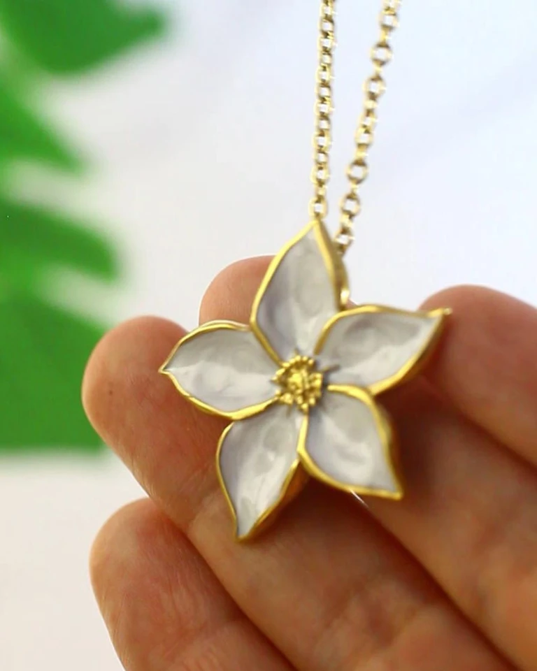 Jasmine flower necklace