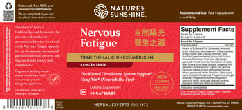 Nervous Fatigue TCM Concentrate (30 Caps)