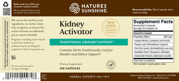 KIDNEY ACTIVATOR (100 Caps) [KO]