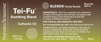 TEI-FU® Soothing Authentic Essential Oil Blend (15 ml)