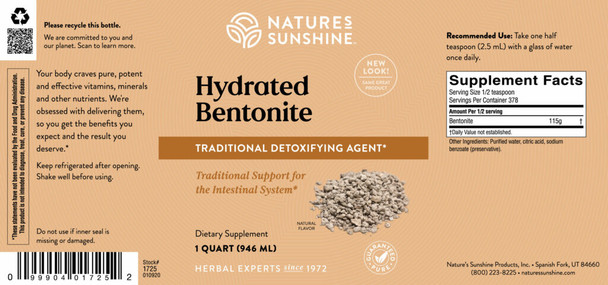 Hydrated Bentonite (32 FL OZ) - Can not ship to California