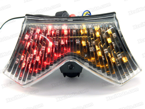 The LED turn signals integrated taillights assembly was compatible with 2006 to 2014 Kawasaki Ninja ZX-14R ZZR1400, this taillights combines tail lights and turn signals into one unit and are more functional.