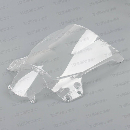 Motorcycle racing windscreen for 2012 2013 Honda CBR250R, formed with a wedge-shaped bubble in the center of the windscreen, the racing windscreen is an efficient design that deflects wind off the rider, allowing higher speeds and improved rider comfort.