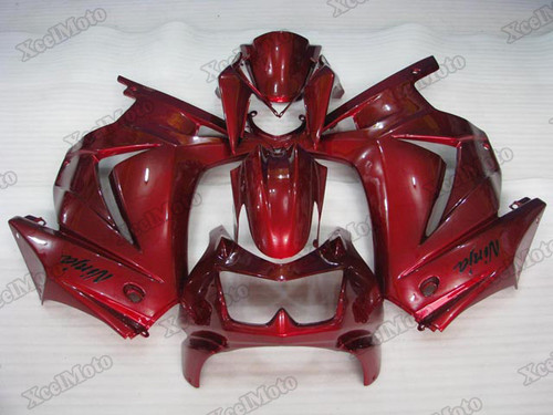 Kawasaki Ninja 250R EX250 red fairings and body kits, 2008 to 2012 Kawasaki Ninja 250R EX250 OEM replacement fairings and bodywork.