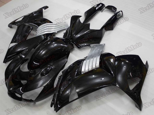 Kawasaki Ninja ZX14 ZZR1400 black fairings and body kits, 2012 to 2018 Kawasaki Ninja ZX14 ZZR1400 OEM replacement fairings and bodywork.