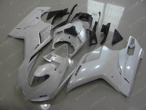 Ducati 848 1098 1198 pearl white fairings and body kits, Ducati 848 1098 1198 OEM replacement fairings and bodywork.