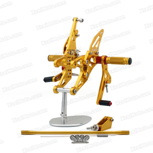 Motorcycle rear sets assembly for 2007 2008 Yamaha YZF-R1 are design to improve the ground clearance, crash worthiness and overall good looks of your bike.