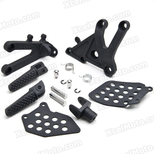 2003 2004 2005 2006 Honda CBR600RR rider/front foot pegs and mount bracket assembly. Honda CBR600RR foot rest and holder assembly.