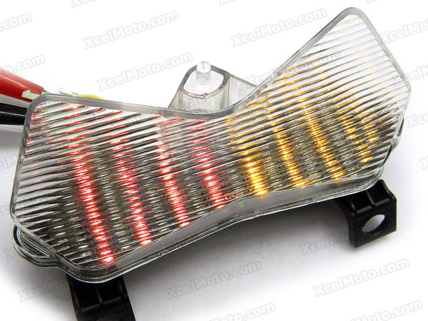 The LED turn signals integrated taillights assembly was compatible with 2003 2004 Kawasaki Z750S, this taillights combines tail lights and turn signals into one unit and are more functional.