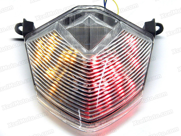 The LED turn signals integrated taillights assembly was compatible with 2007 2008 2009 Kawasaki Z1000, this taillights combines tail lights and turn signals into one unit and are more functional.