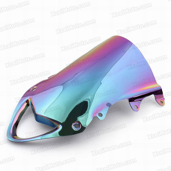 Motorcycle Racing Windscreen for 2009 to 2014 BMW S1000RR, formed with a wedge-shaped bubble in the center of the windscreen, the racing windscreen is an efficient design that deflects wind off the rider, allowing higher speeds and improved rider comfort.