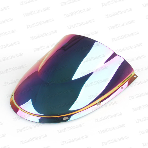 Motorcycle racing windscreen for Ducati 748/916/996/998, formed with a wedge-shaped bubble in the center of the windscreen, the racing windscreen is an efficient design that deflects wind off the rider, allowing higher speeds and improved rider comfort.