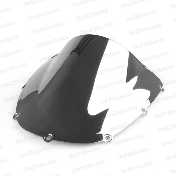 Motorcycle racing bubble windscreen for 2002 2003 Honda CBR954, formed with a wedge-shaped bubble in the center of the windscreen, the racing windscreen is an efficient design that deflects wind off the rider, allowing higher speeds and improved rider comfort.