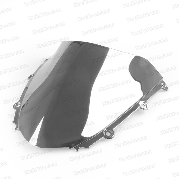 Motorcycle racing bubble windscreen for 2004 2005 2006 2007 Honda CBR1000RR, formed with a wedge-shaped bubble in the center of the windscreen, the racing windscreen is an efficient design that deflects wind off the rider, allowing higher speeds and improved rider comfort.