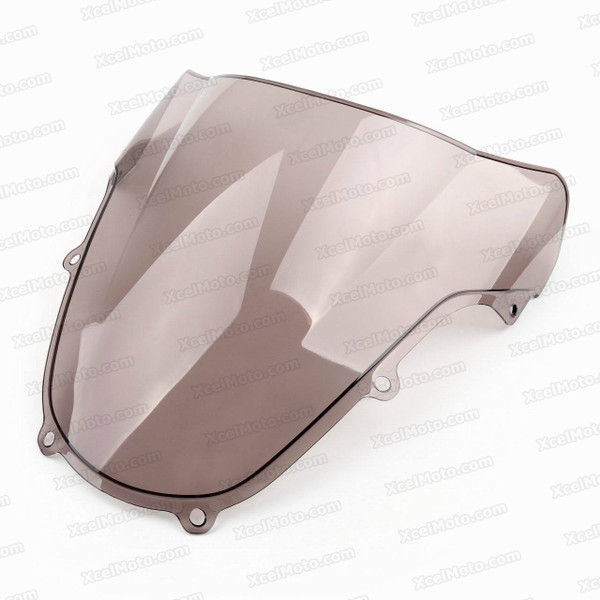 Motorcycle racing bubble windscreen for 2001 2002 Suzuki GSXR1000, formed with a wedge-shaped bubble in the center of the windscreen, the racing windscreen is an efficient design that deflects wind off the rider, allowing higher speeds and improved rider comfort.