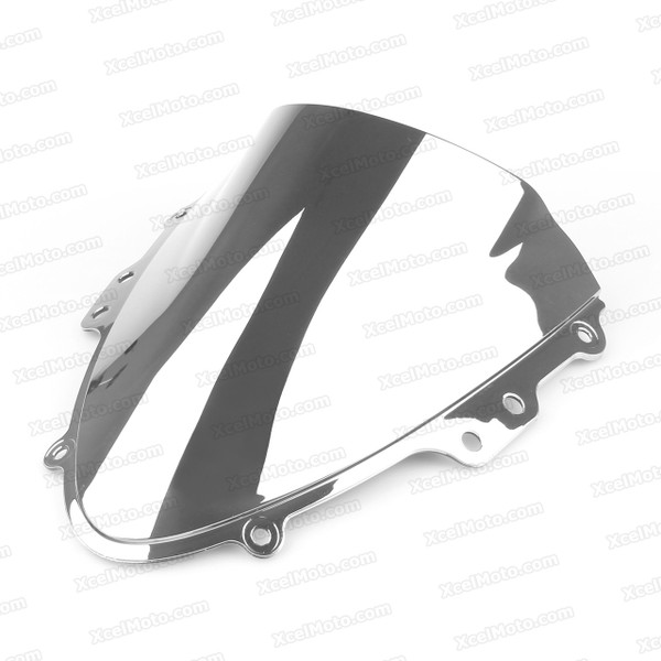 Motorcycle racing bubble windscreen for 2004 2005 Suzuki GSXR600/750, formed with a wedge-shaped bubble in the center of the windscreen, the racing windscreen is an efficient design that deflects wind off the rider, allowing higher speeds and improved rider comfort.
