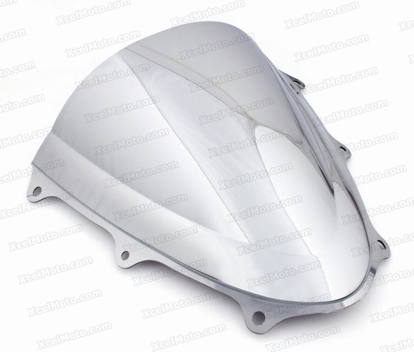 Motorcycle racing bubble windscreen for 2011 2012 2013 2014 2015 Suzuki GSXR600/750, formed with a wedge-shaped bubble in the center of the windscreen, the racing windscreen is an efficient design that deflects wind off the rider, allowing higher speeds and improved rider comfort.