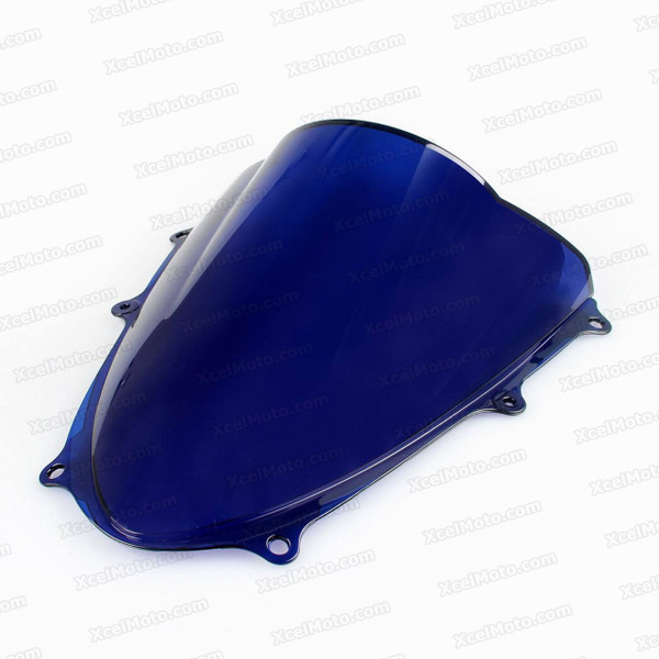 Motorcycle racing bubble windscreen for 2009 2010 2011 2012 Suzuki GSXR1000, formed with a wedge-shaped bubble in the center of the windscreen, the racing windscreen is an efficient design that deflects wind off the rider, allowing higher speeds and improved rider comfort.