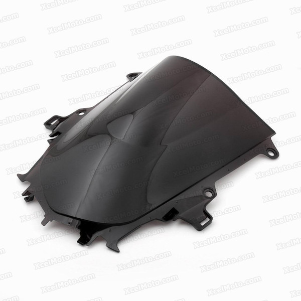Motorcycle racing bubble windscreen for 2015 Yamaha YZF-R1, formed with a wedge-shaped bubble in the center of the windscreen, the racing windscreen is an efficient design that deflects wind off the rider, allowing higher speeds and improved rider comfort.