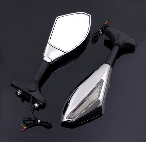 Motorcycle Mirrors With LED Turn Signals