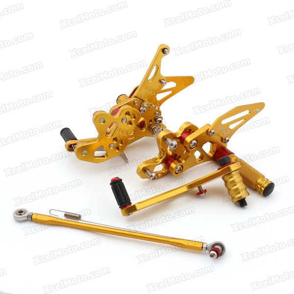 Motorcycle rear sets assembly for 2011 2012 2013 2014 2015 Suzuki GSXR600/750 are design to improve the ground clearance, crash worthiness and overall good looks of your bike.