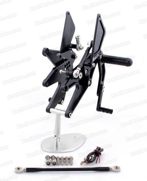 Motorcycle rear sets assembly for 2004 2005 2006 Yamaha YZF-R1 are design to improve the ground clearance, crash worthiness and overall good looks of your bike.