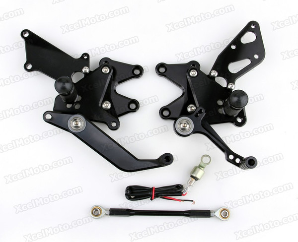 Motorcycle rear sets assembly for 2008 2009 2010 2011 2012 Kawasaki Ninja 250R EX250 are design to improve the ground clearance, crash worthiness and overall good looks of your bike.