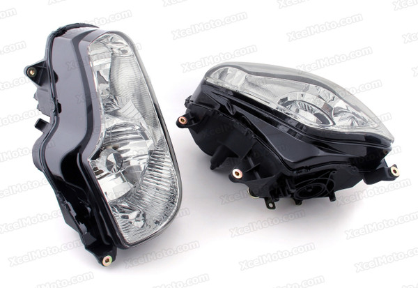 The motorcycle headlight/headlamp assembly kit for 2001 to 2010 Honda GL1800 Gold Wing is a direct O.E.M. replacement and made to O.E.M. specification to fit and look just like the original.