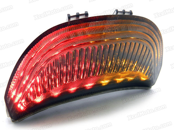 The LED turn signals integrated taillights assembly was compatible with 2003 2004 2005 2006 Honda CBR600RR, this taillights combines   tail lights and turn signals into one unit and are more functional.