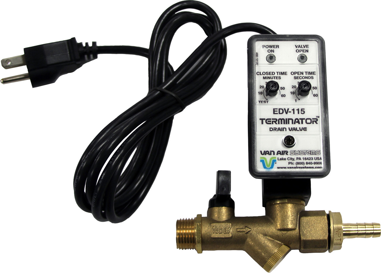 EDV-115 Solenoid Electric Automatic Drain Valve EDV | Van Air Systems