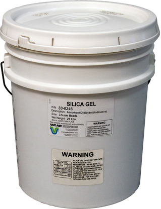 Silica Gel Desiccant - Indicating Beads 25lb Pail